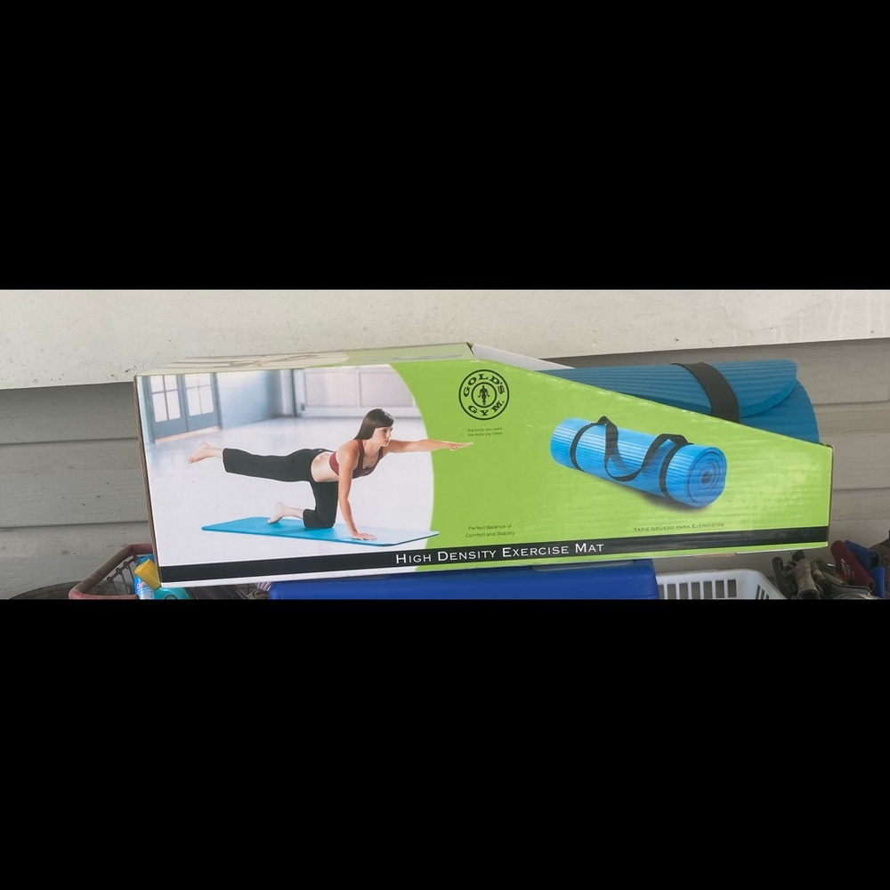 New yoga/exercise mat.  Blue